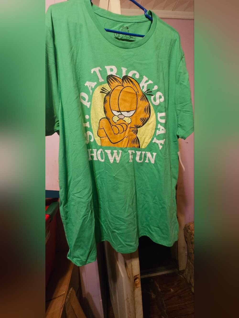 Garfield St. Patrick's Day Short Sleeve Tee - Green